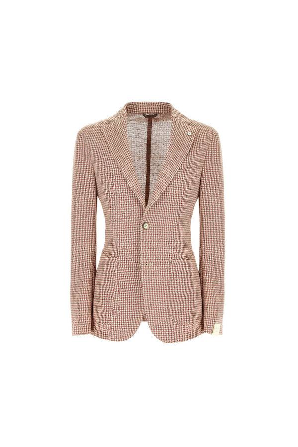 L.B.M. 1911 Giacca JACK in jersey pied de poule Giacca JACK in jersey pied de poule Vendite Flash