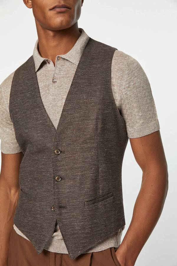 L.B.M. 1911 Gilet DEREK in Jersey marrone Gilet DEREK in Jersey marrone Italy