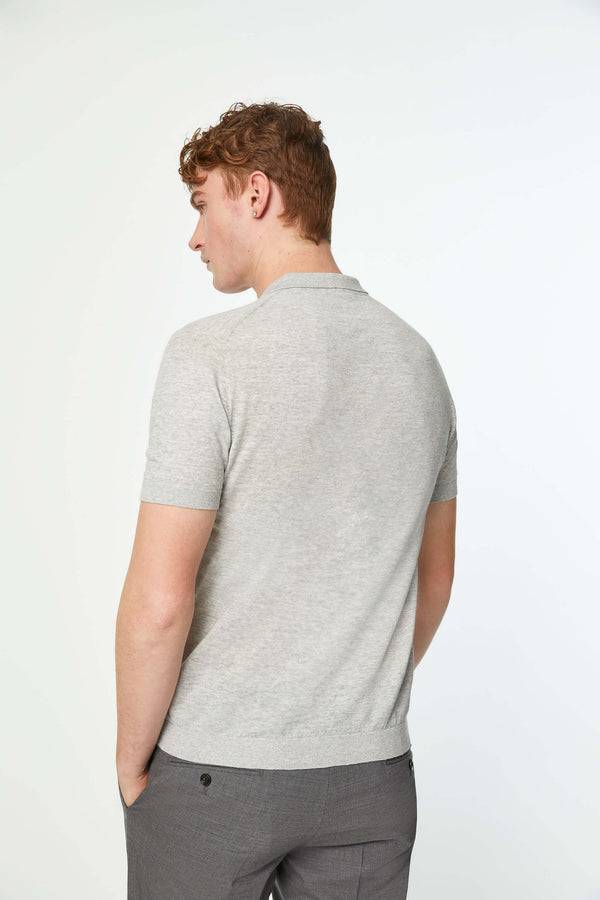 L.B.M. 1911 Polo in maglia grigio soft Polo in maglia grigio soft In Linea
