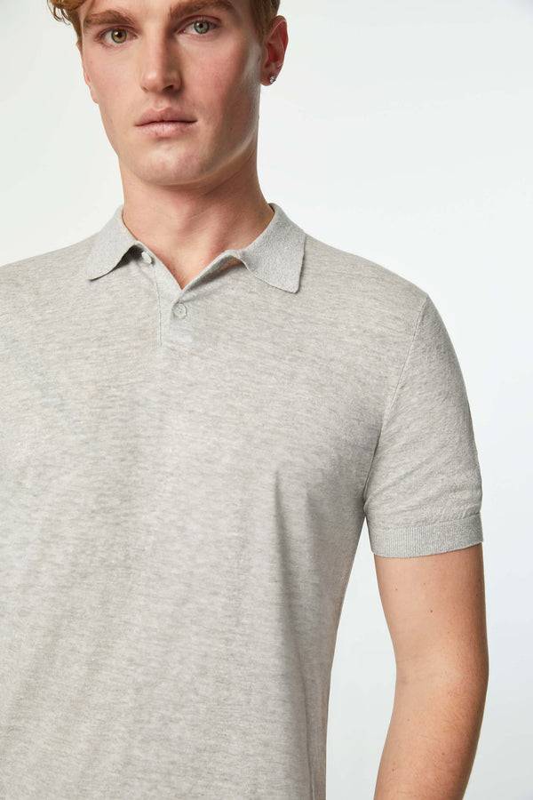 L.B.M. 1911 Polo in maglia grigio soft Polo in maglia grigio soft In Linea