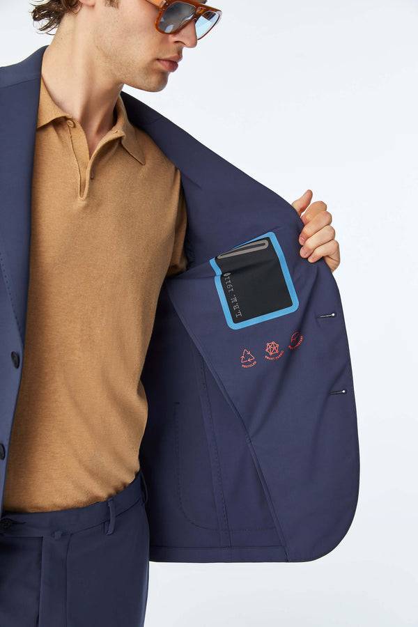 L.B.M. 1911 Travel jacket blu in Jersey tecnico Travel jacket blu in Jersey tecnico Sottocosto