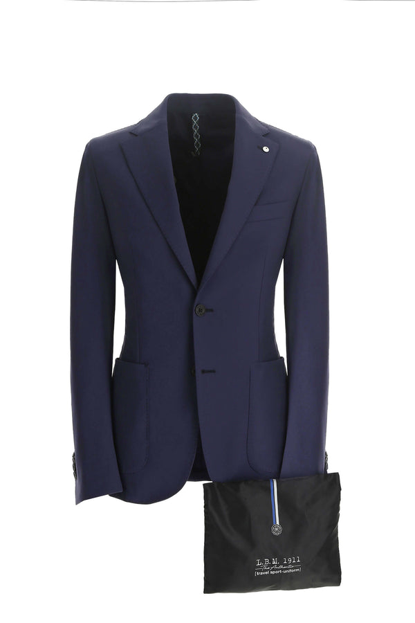 L.B.M. 1911 Travel jacket blu in Jersey tecnico Travel jacket blu in Jersey tecnico Sottocosto