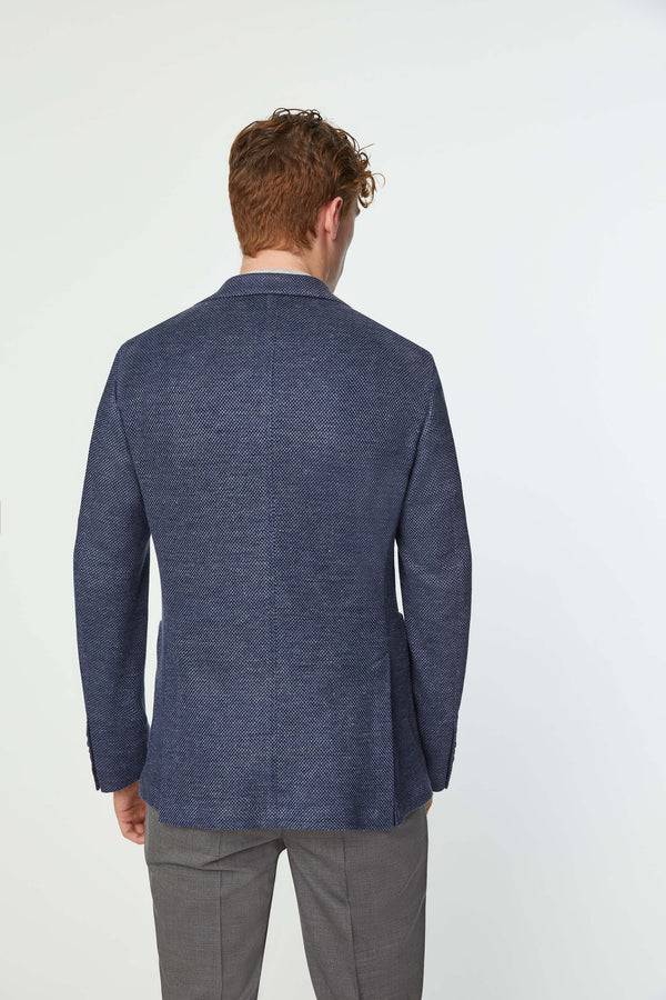 L.B.M. 1911 Giacca JACK in jersey blu denim Giacca JACK in jersey blu denim Vendite Flash