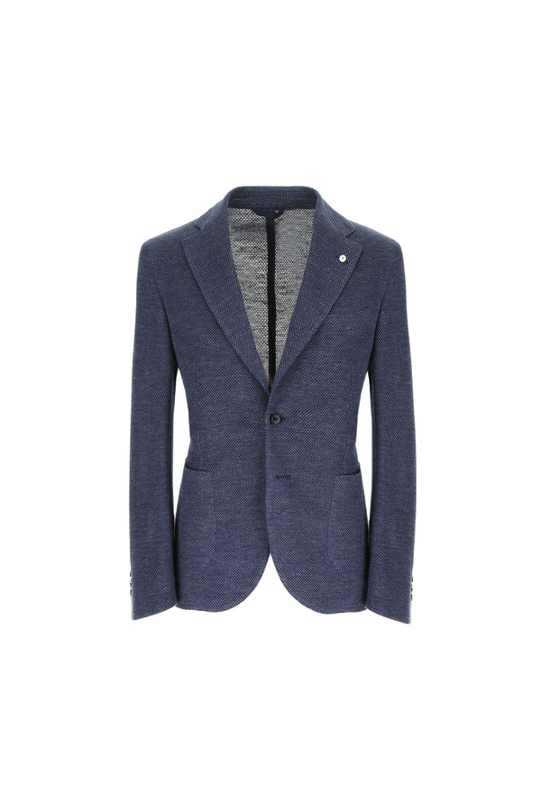 L.B.M. 1911 Giacca JACK in jersey blu denim Giacca JACK in jersey blu denim Vendite Flash