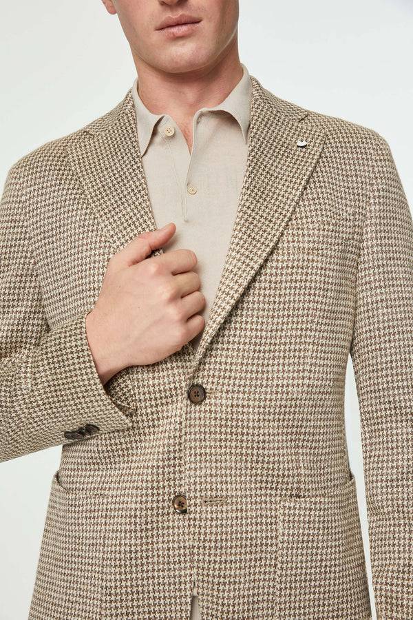 L.B.M. 1911 Giacca JACK in jersey di lino beige Giacca JACK in jersey di lino beige In Linea