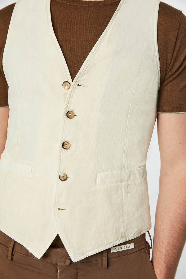 L.B.M. 1911 Gilet MIKE tinto capo bianco avorio Gilet MIKE tinto capo bianco avorio Soddisfazione Garantita