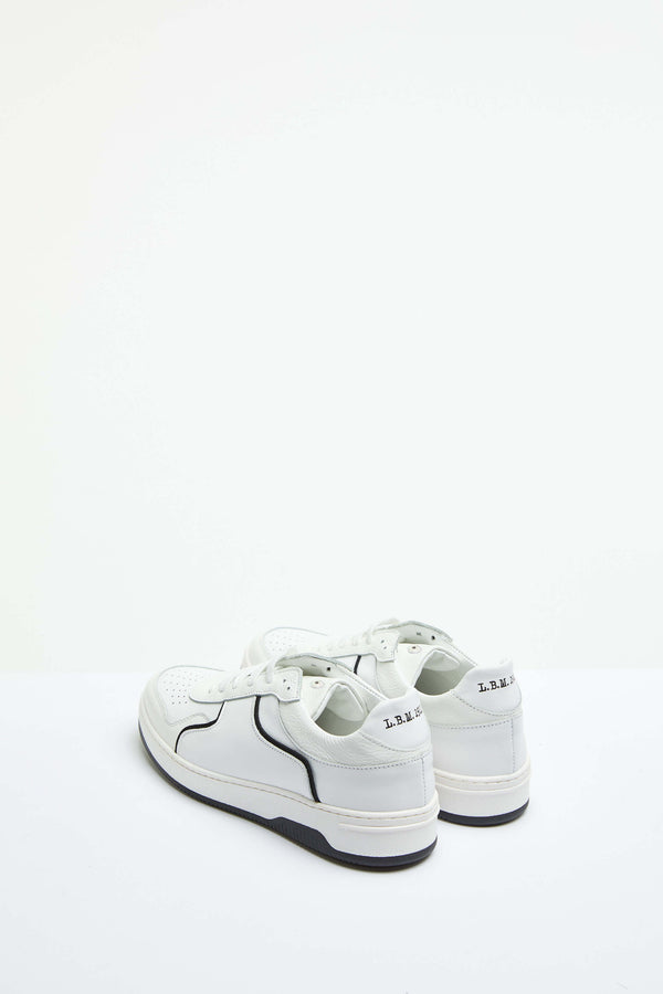 L.B.M. 1911 Sneaker basket bianca con dettagli in contrasto Sneaker basket bianca con dettagli in contrasto Saldi Di Fabbrica