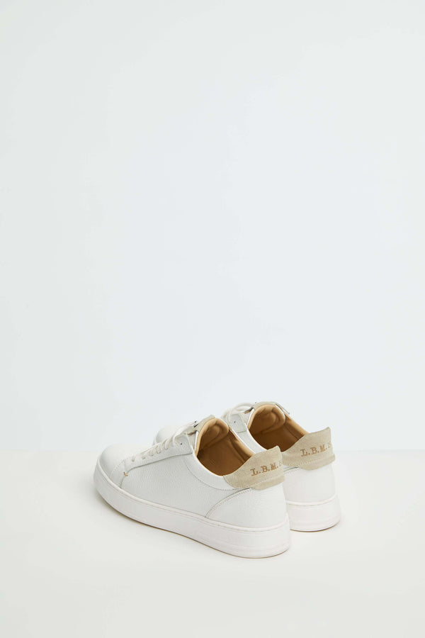 L.B.M. 1911 Sneaker retro-tennis bianca e beige Sneaker retro-tennis bianca e beige In Saldo