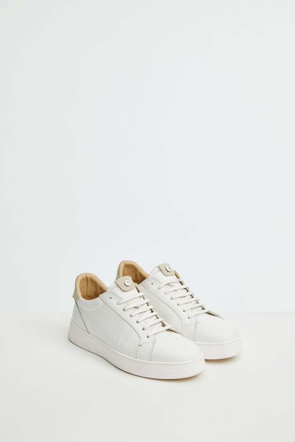 L.B.M. 1911 Sneaker retro-tennis bianca e beige Sneaker retro-tennis bianca e beige In Saldo