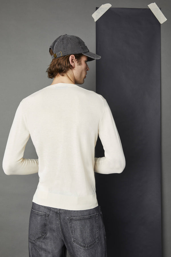 L.B.M. 1911 Maglia manica lunga in cotone bianca Maglia manica lunga in cotone bianca Pezzi Unici