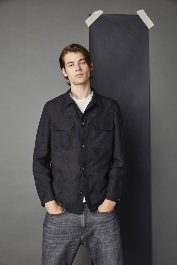 L.B.M. 1911 Overshirt camouflage nero Overshirt camouflage nero Consegna Veloce