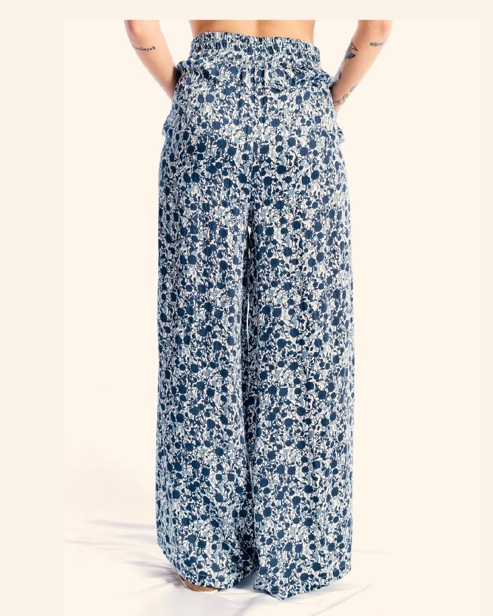 Ordi.to Accessori PANTALONE MATILDE - STAMPA AZALEA BLU Offerte