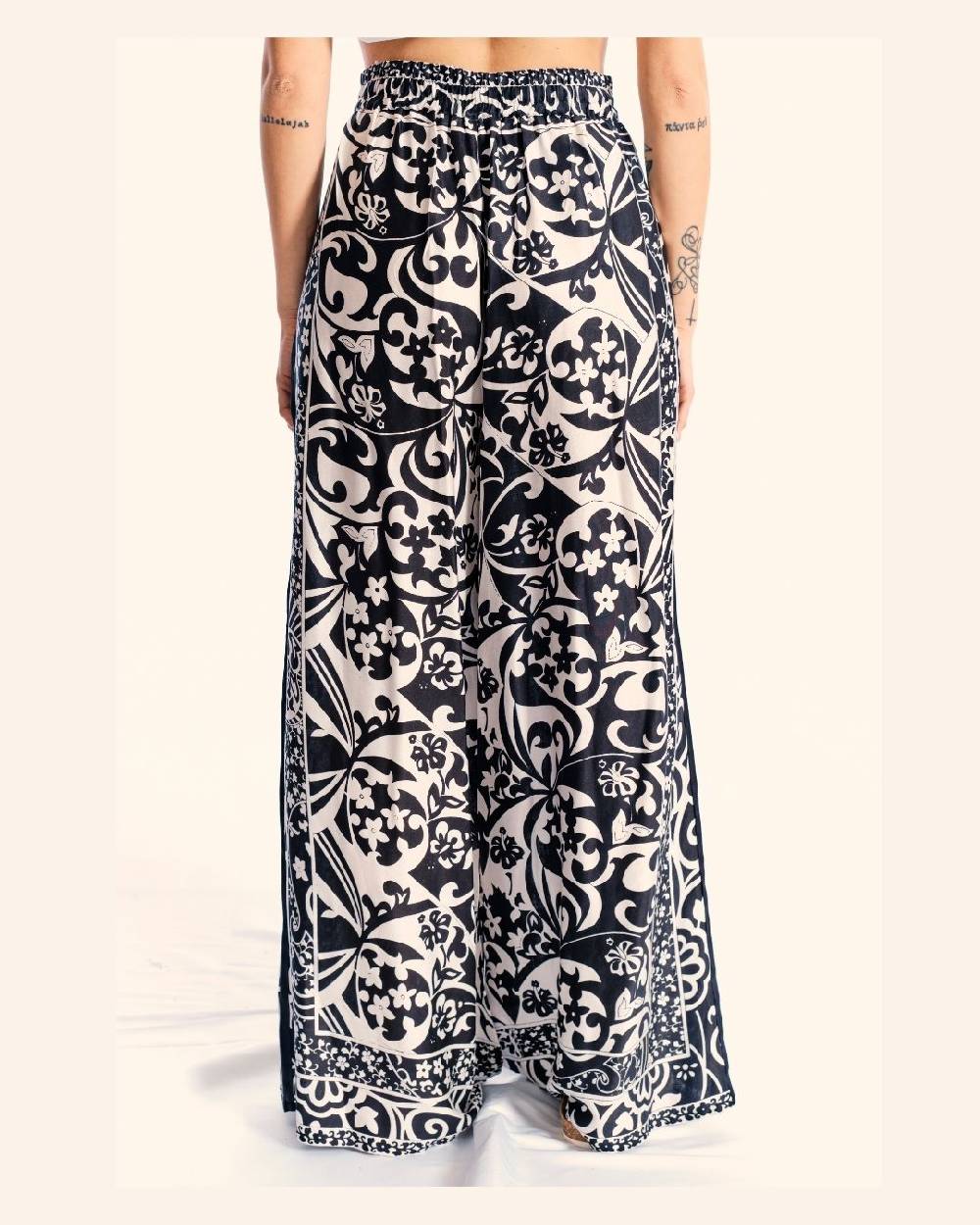 Ordi.to Accessori PANTALONE MATILDE - STAMPA BIANCO/NERA Black Friday Prezzi