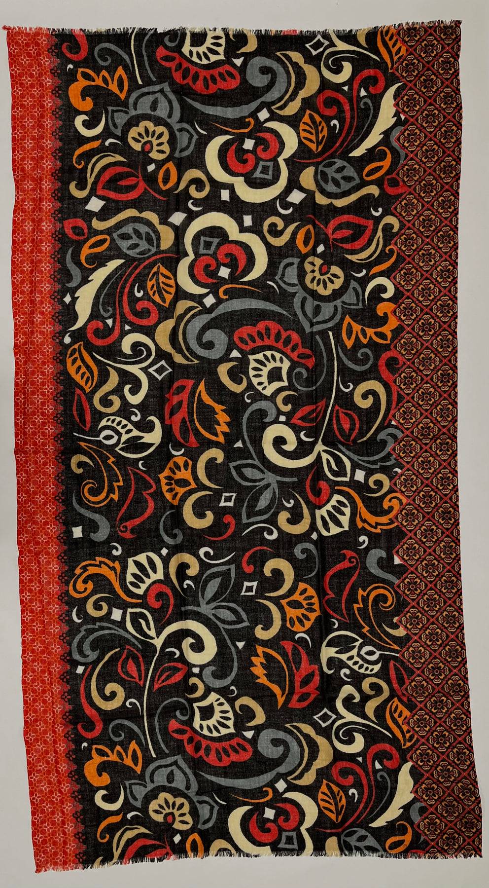 Ordi.to Accessori GAUGUIN NERA - Sciarpa in lana Sottocosto