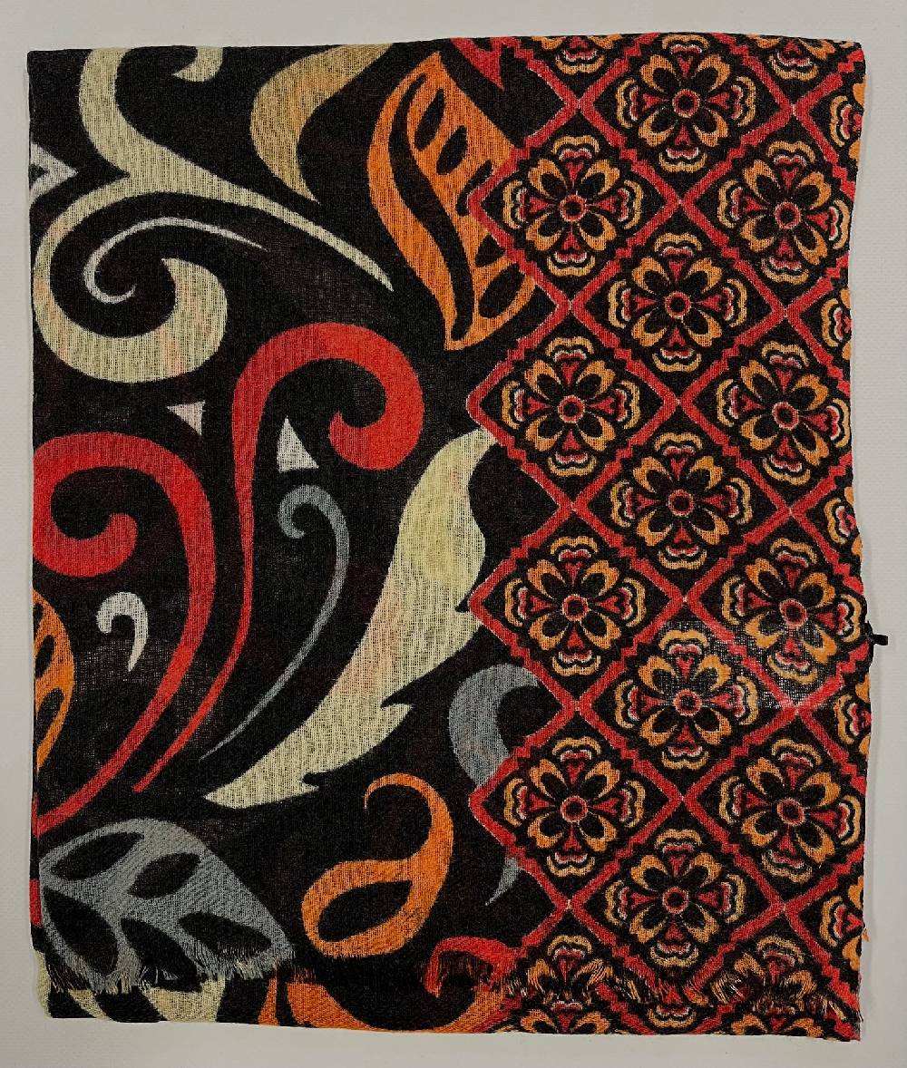 Ordi.to Accessori GAUGUIN NERA - Sciarpa in lana Sottocosto