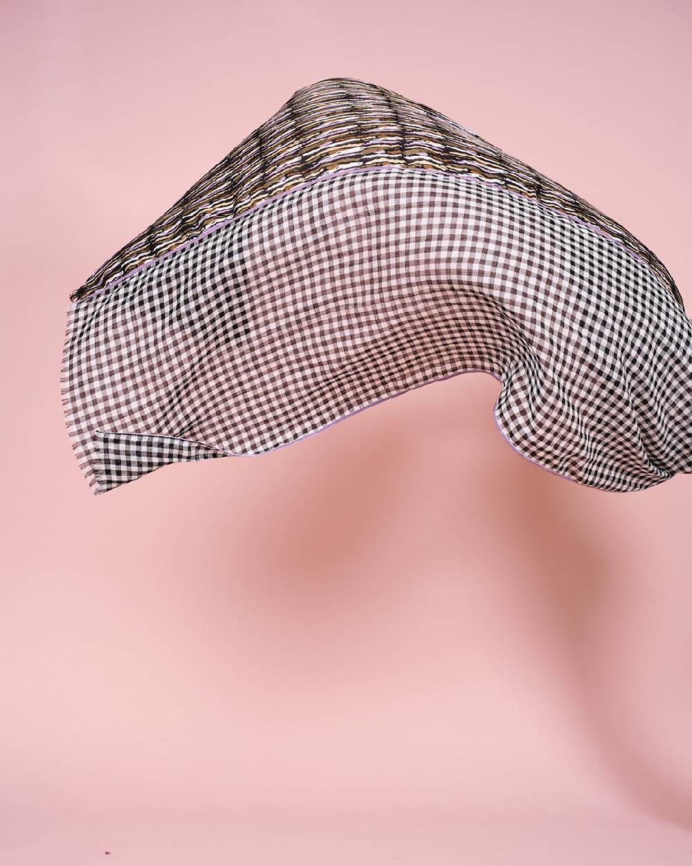 Ordi.to Accessori TALLIN ROSA - Sciarpa in Seta e Lana Spedizione gratuita