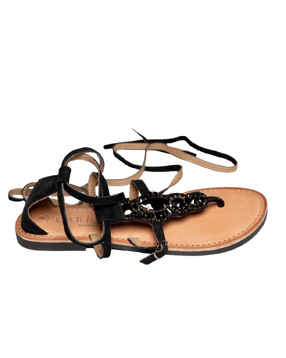 Ordi.to Accessori RODI - infradito camoscio gioiello Saldi