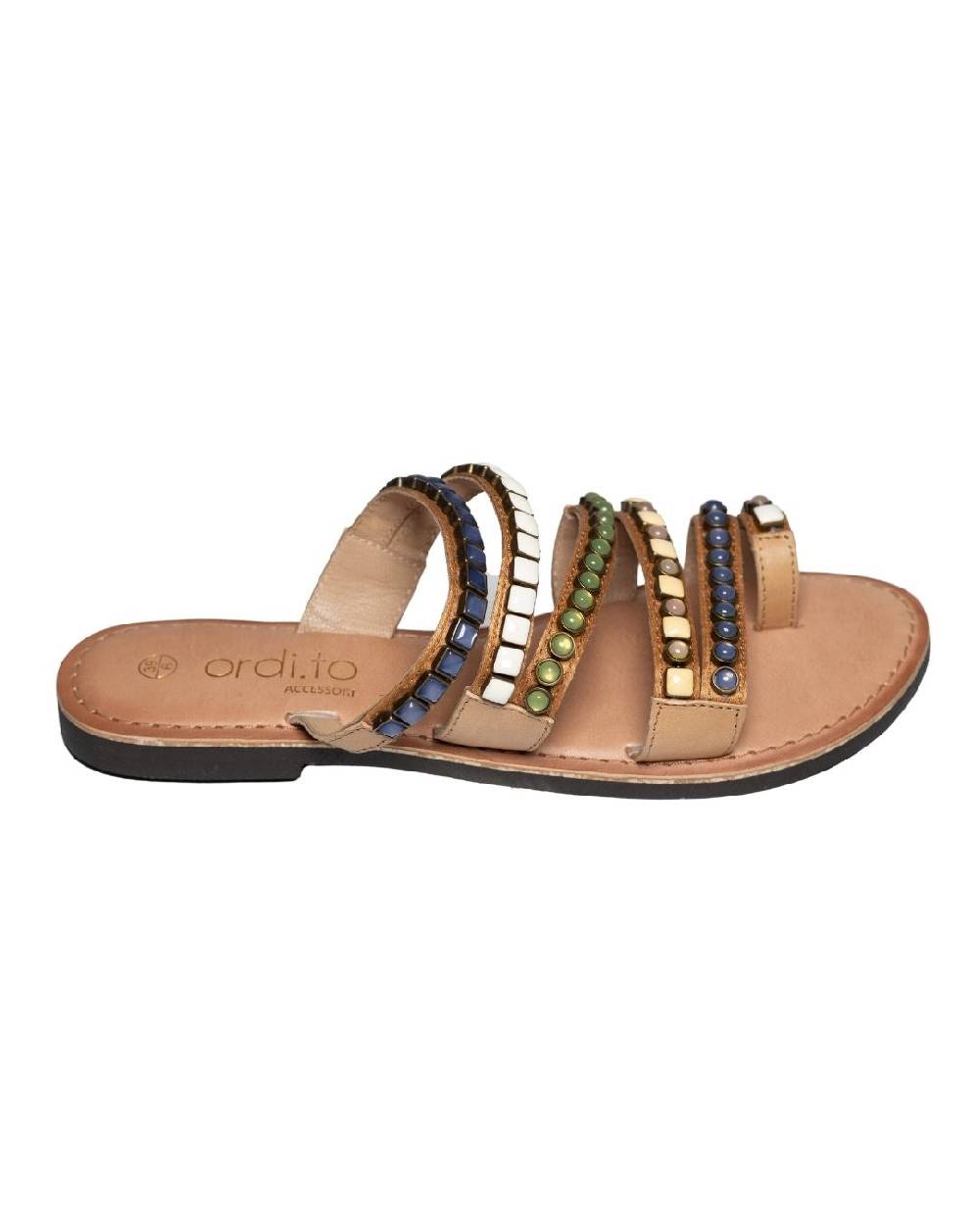 Ordi.to Accessori SANTORINI- sandalo con ricamo pietre Hotsell