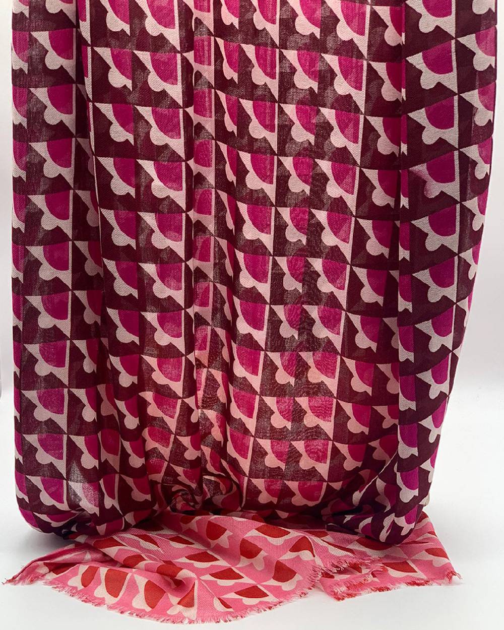 Ordi.to Accessori PORTO ROSA - Sciarpa in modal e lana Moda