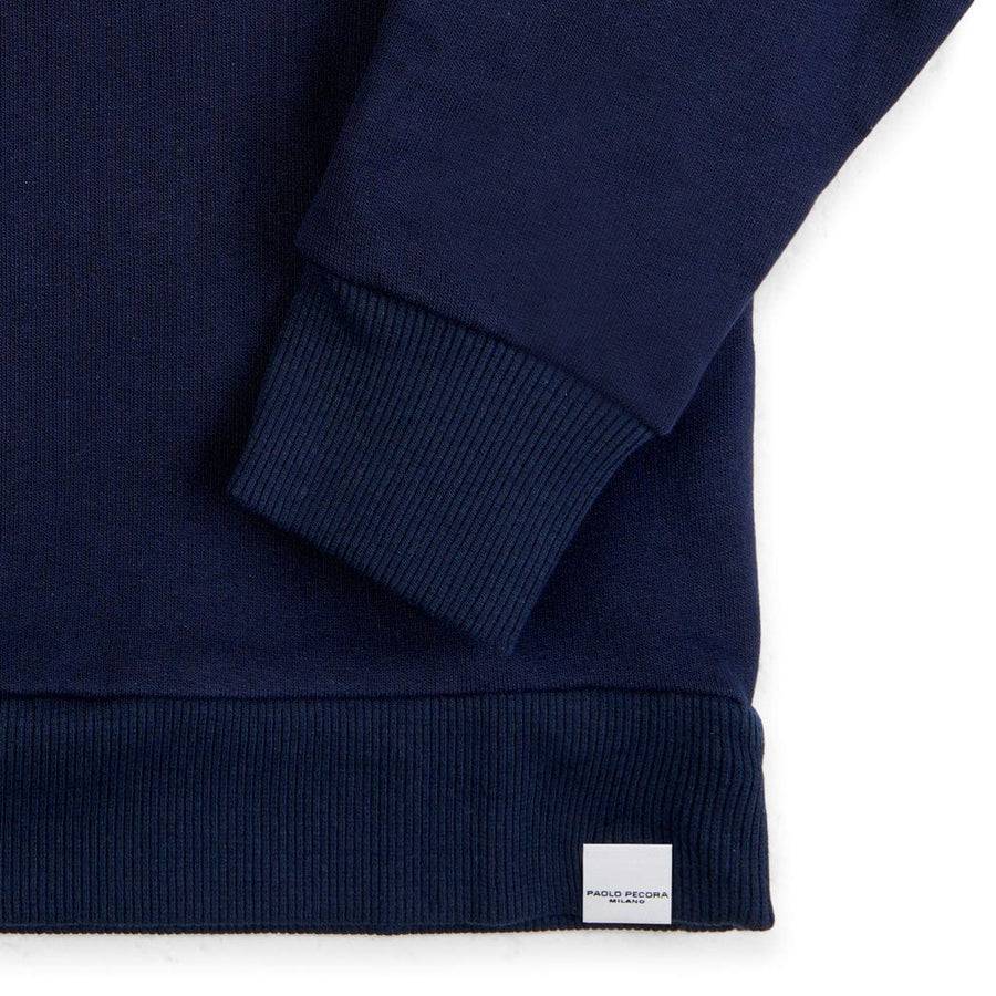 Paolo Pecora Felpa Girocollo Blu Navy "Planet" by Pietro Terzini Solo un giorno rimasto