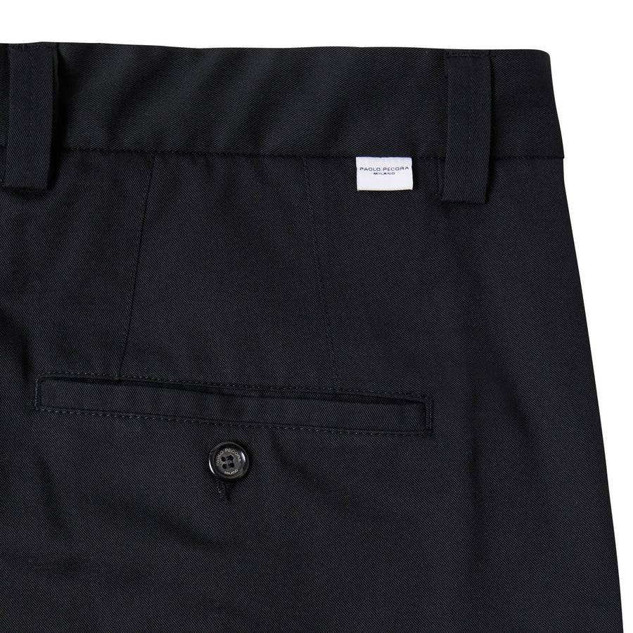 Paolo Pecora Chino Sartoriale in Tela Cotone - Nero Nuovo