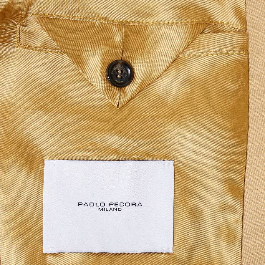 Paolo Pecora Giacca in Tela di Cotone Lino - Curry Offerta San Valentino