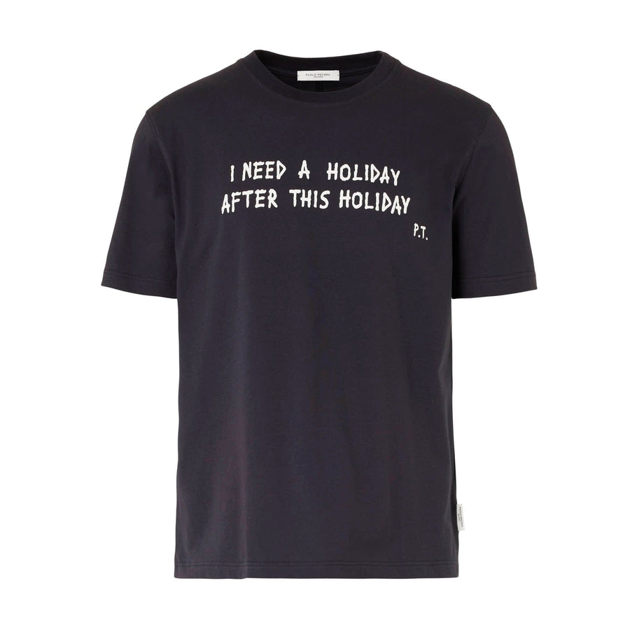 Paolo Pecora T-shirt Blu Navy "Holiday" by Pietro Terzini 2025