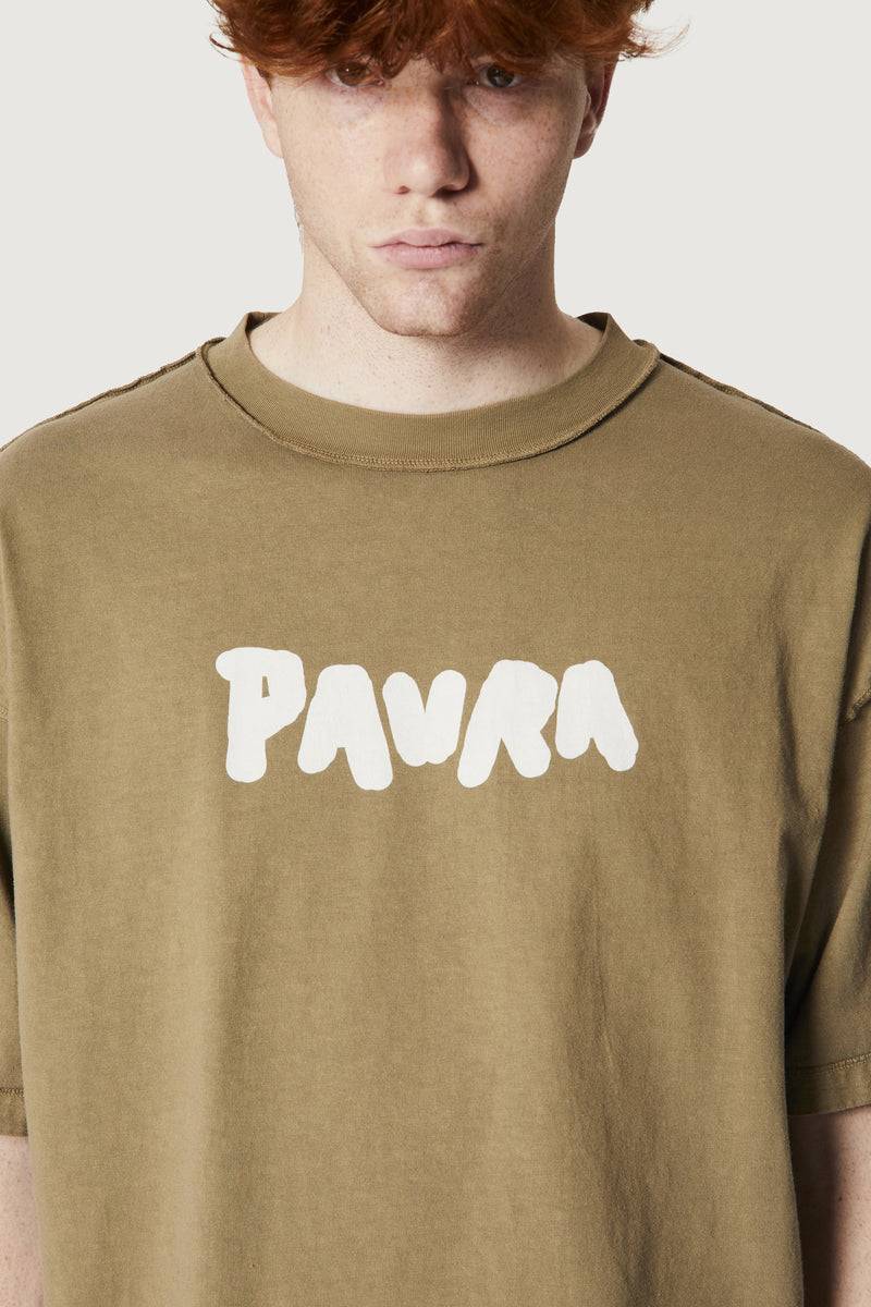 Paura COSTA OVERSIZED T-SHIRT BOLD LOGO MUD Convenienza