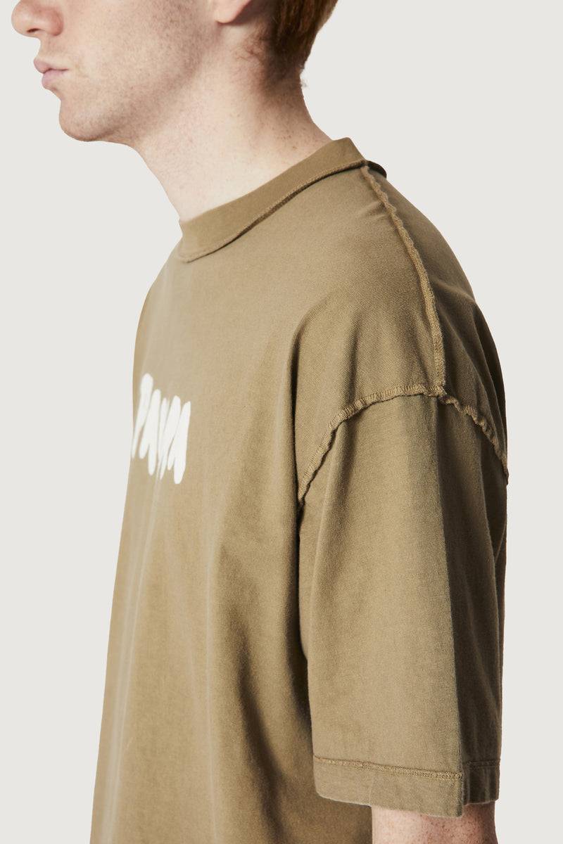 Paura COSTA OVERSIZED T-SHIRT BOLD LOGO MUD Convenienza