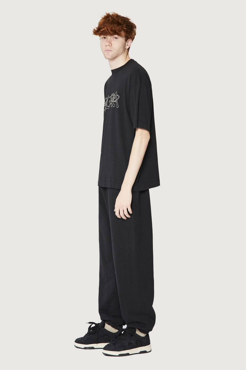 Paura COSTA OVERSIZED T-SHIRT COSMIC LOGO BLACK Novità