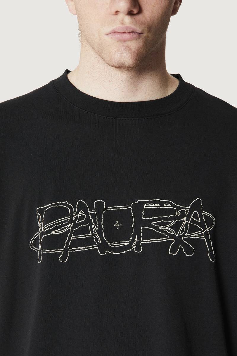 Paura COSTA OVERSIZED T-SHIRT COSMIC LOGO BLACK Novità