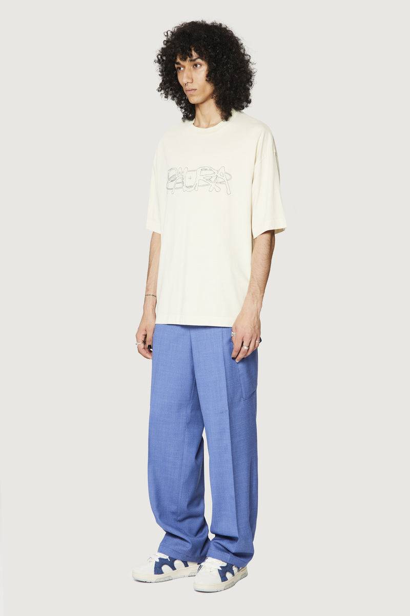 Paura COSTA OVERSIZED T-SHIRT COSMIC LOGO OFF-WHITE Sconto