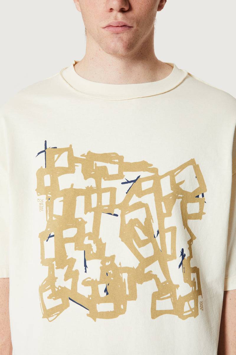 Paura COSTA OVERSIZED T-SHIRT MODULO OFF-WHITE Offerta