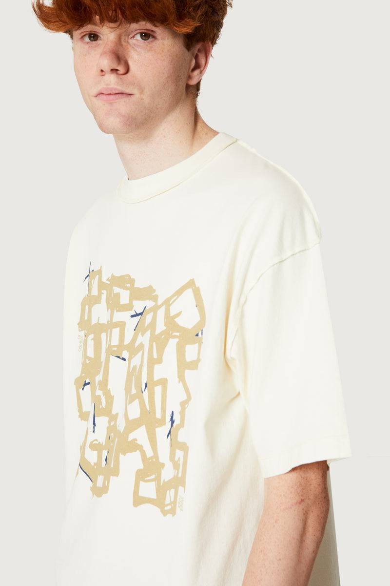 Paura COSTA OVERSIZED T-SHIRT MODULO OFF-WHITE Offerta