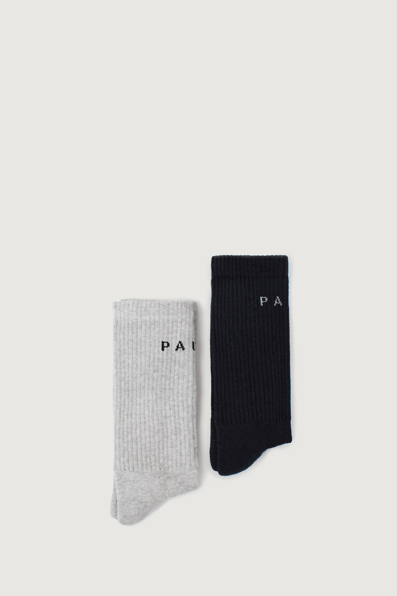 Paura ZEO SOCKS BI-PACK MELANGE GREY/NAVY BLUE Nuova