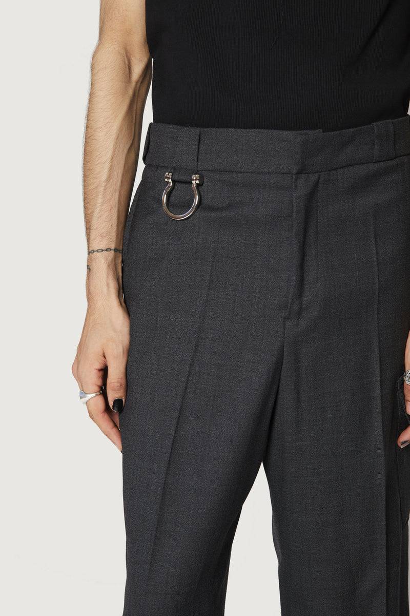 Paura JONIS WORK PANTS BLACK Fino Al -60%