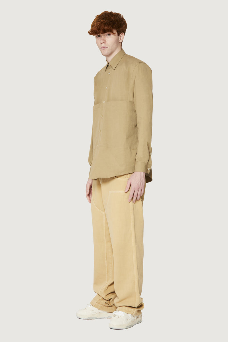 Paura KONIA OVERSIZED SHIRT MUD Economico