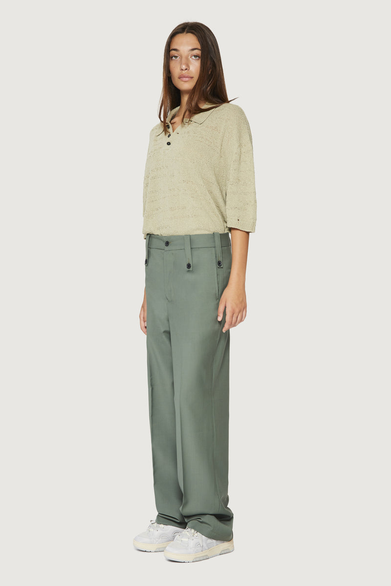 Paura KYROS CLASSIC PANTS SAGE In Vendita