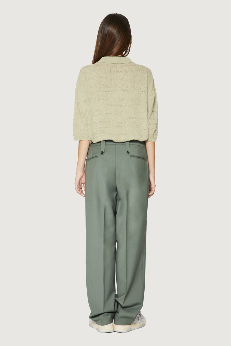 Paura KYROS CLASSIC PANTS SAGE In Vendita