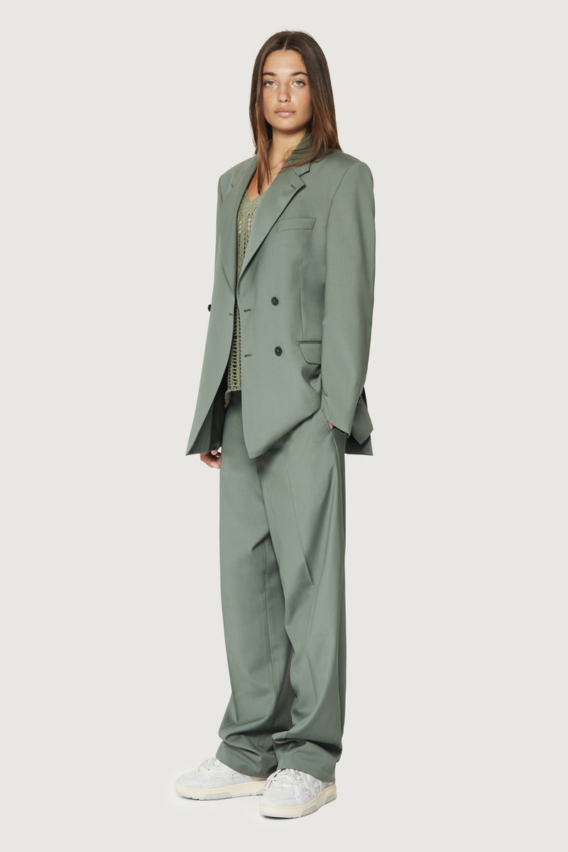 Paura THOM DOUBLEBREASTED SUIT JACKET SAGE Pezzi Unici