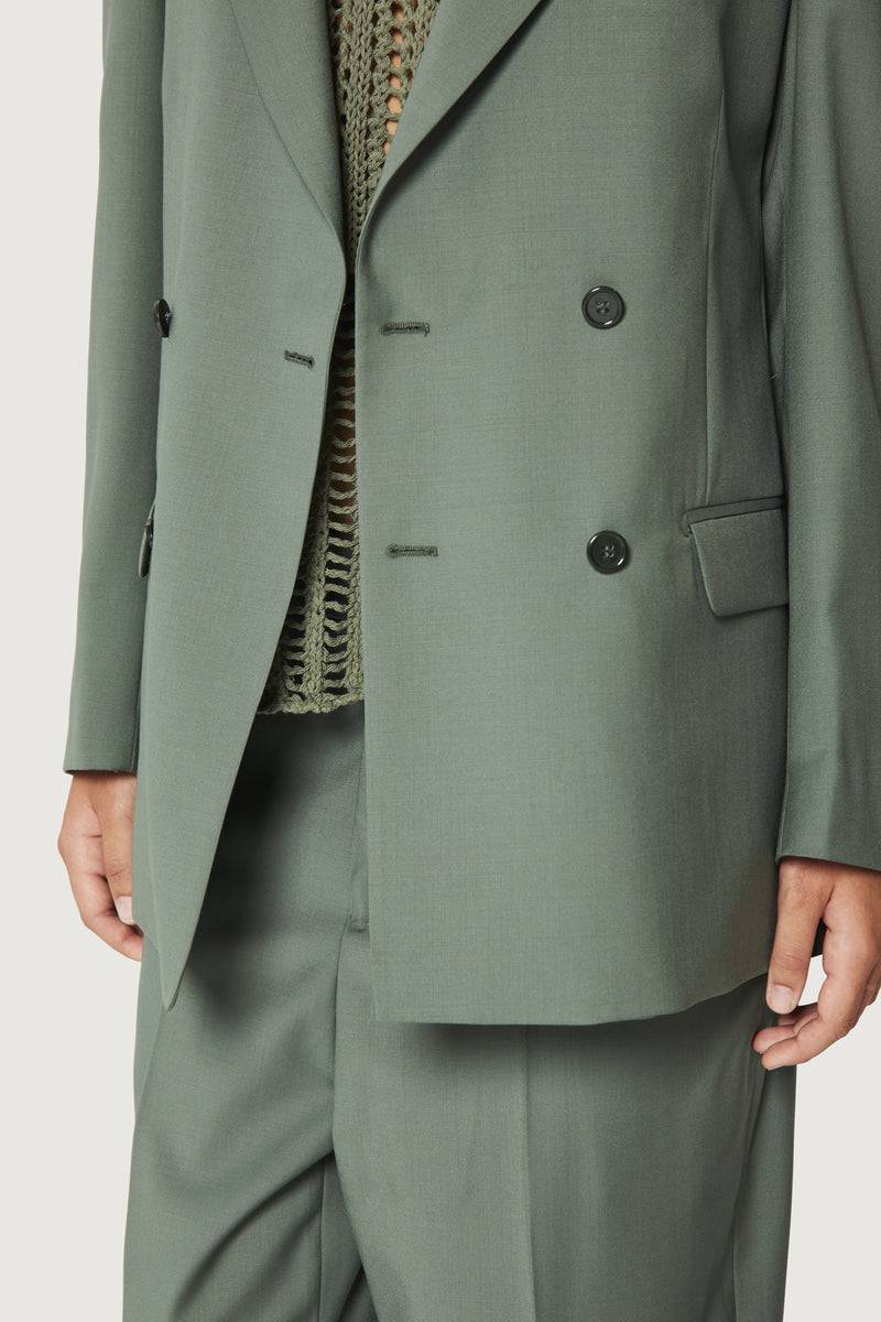 Paura THOM DOUBLEBREASTED SUIT JACKET SAGE Pezzi Unici