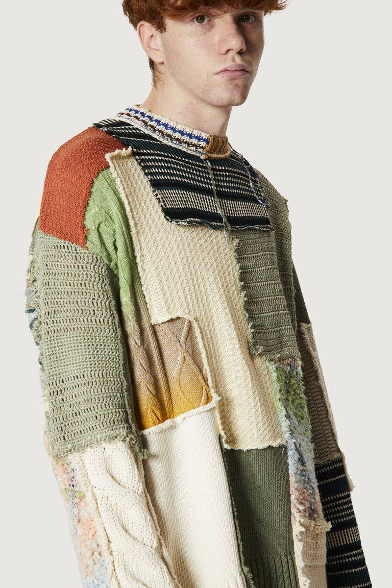 Paura UTOPIA PATCHWORK SWEATER MULTICOLOR Qualità Garantita