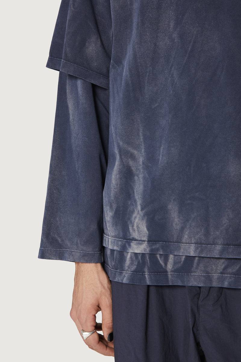 Paura ZENO DOUBLE LAYER LONGSLEEVE DARK BLUE Prezzo Ridotto