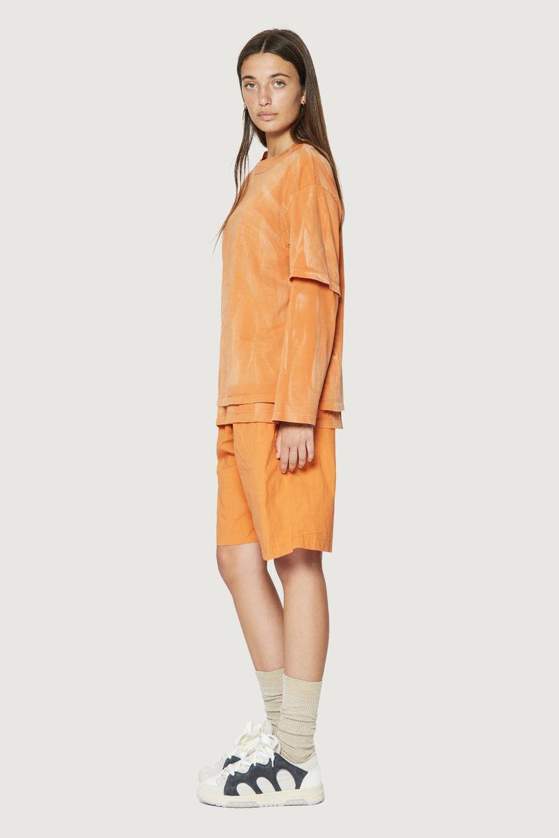 Paura ZENO DOUBLE LAYER LONGSLEEVE ORANGE Sottocosto