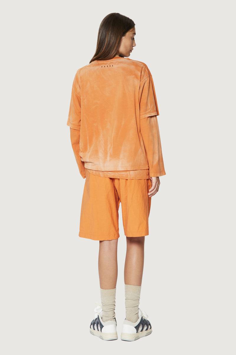 Paura ZENO DOUBLE LAYER LONGSLEEVE ORANGE Sottocosto