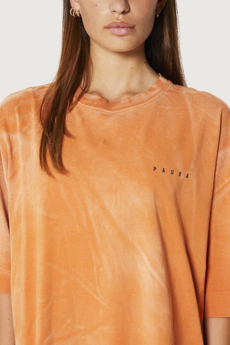 Paura SAID OVERSIZED T-SHIRT ORANGE Sconto