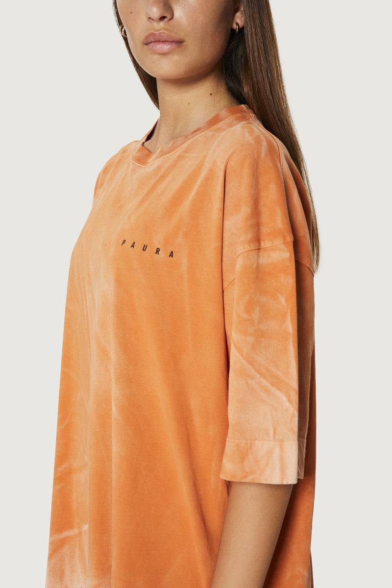 Paura SAID OVERSIZED T-SHIRT ORANGE Sconto
