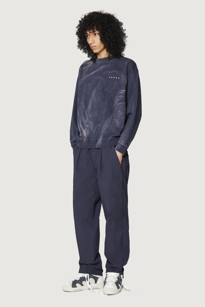 Paura SAMUEL CREWNECK SWEATSHIRT DARK BLUE Online