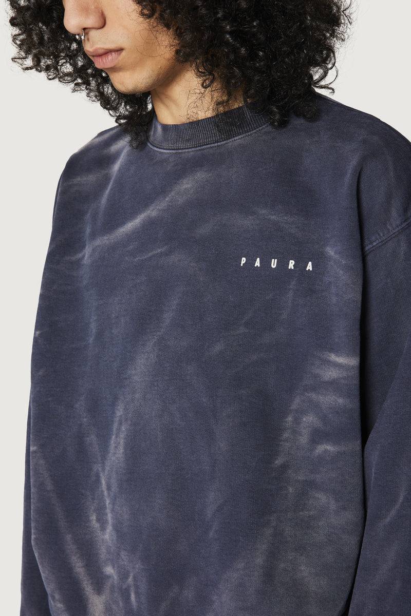 Paura SAMUEL CREWNECK SWEATSHIRT DARK BLUE Online