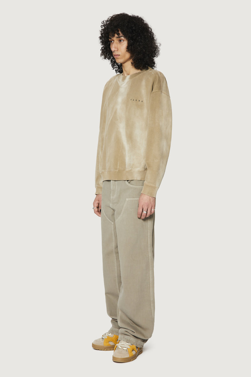 Paura SAMUEL CREWNECK SWEATSHIRT MUD Outlet